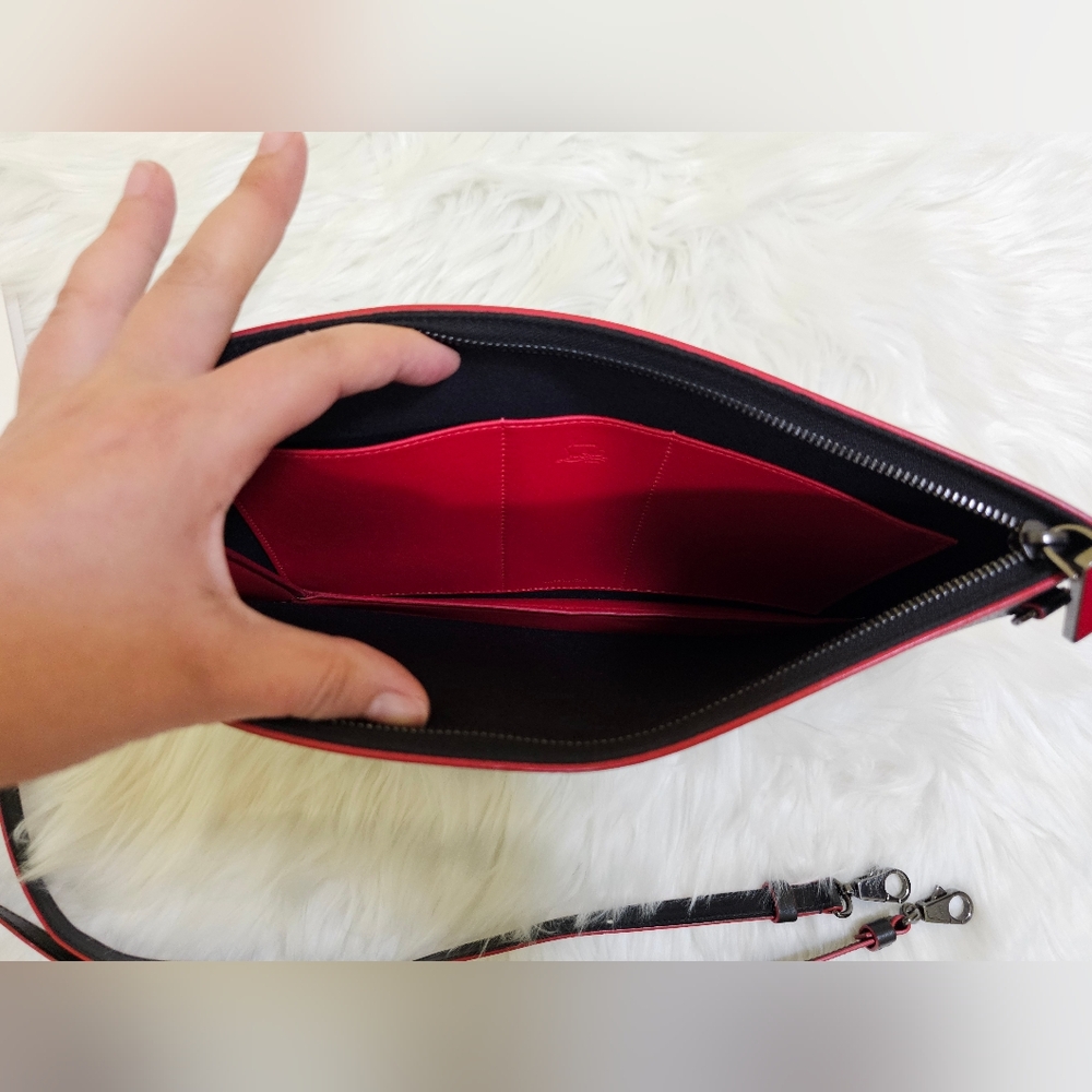 Christian Louboutin Handbag Trick Track Small Spike Studs Black Clutch 3way Bag - Picture 12 of 17